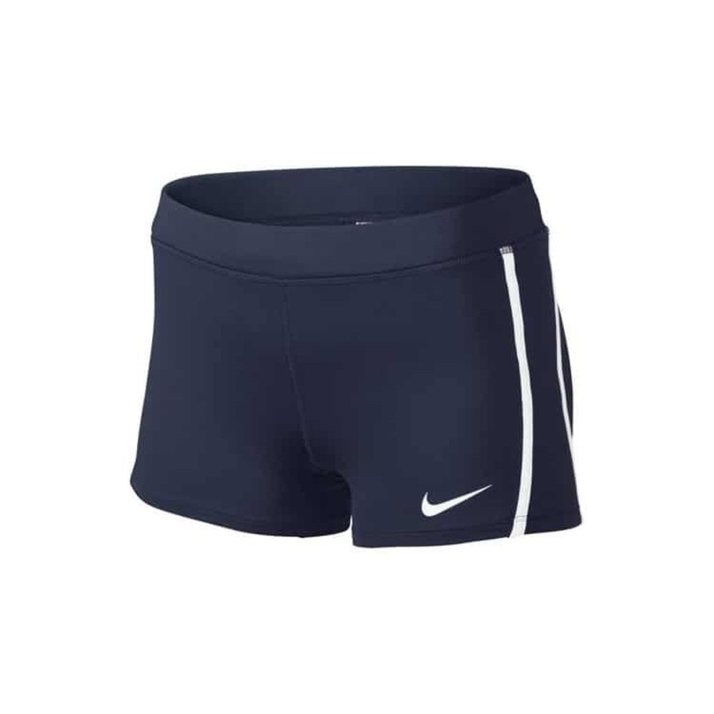 Nike Navy Tempo Running Boy Shorts Track Sport Workout Fitness Drawstring Sz XS